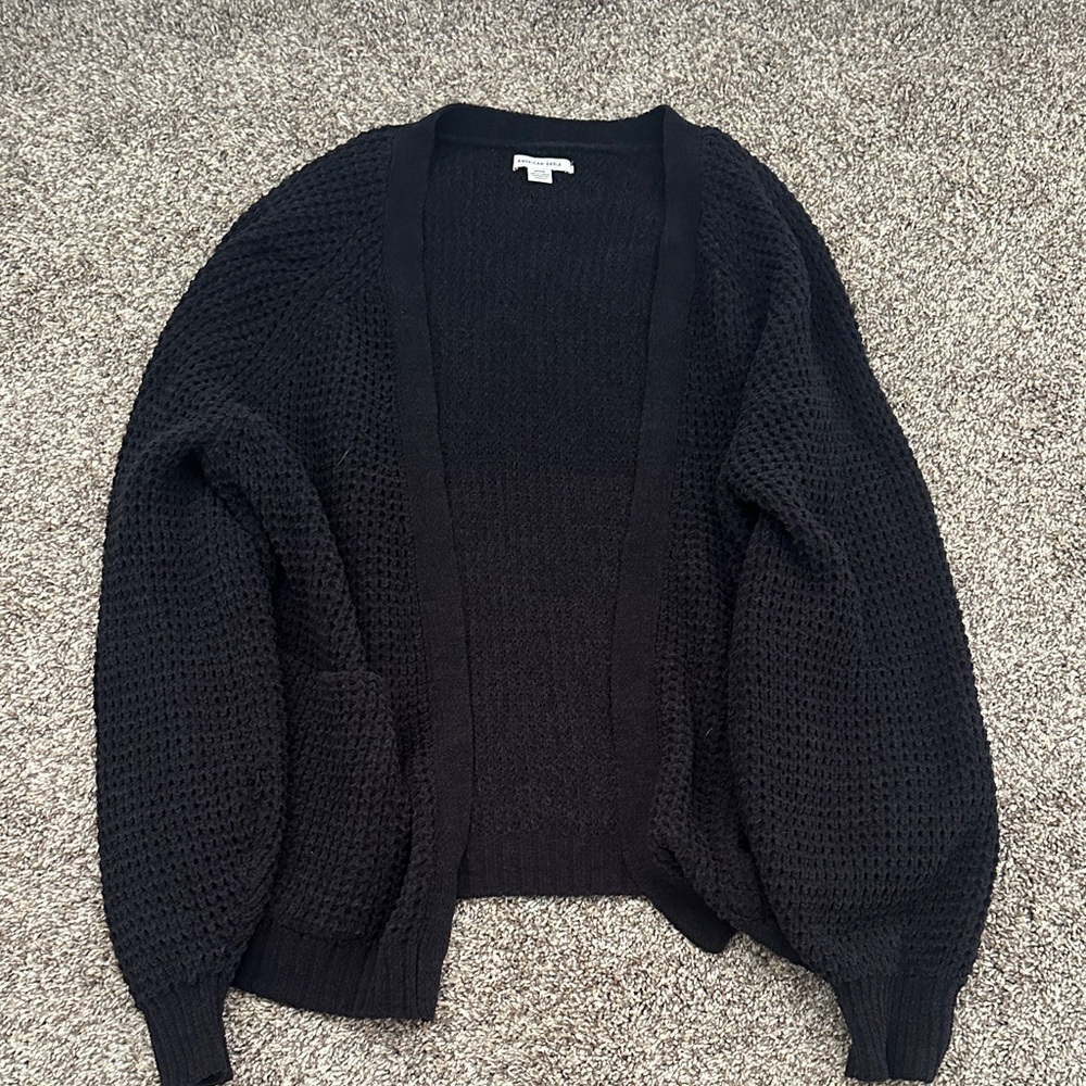 American Eagle Outfitters Black Knit Cardigan